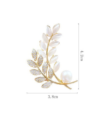 XSB153 - Floral Leaf Saree Brooch